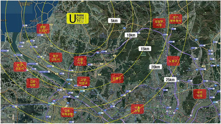 유파크시티 광역 위치도